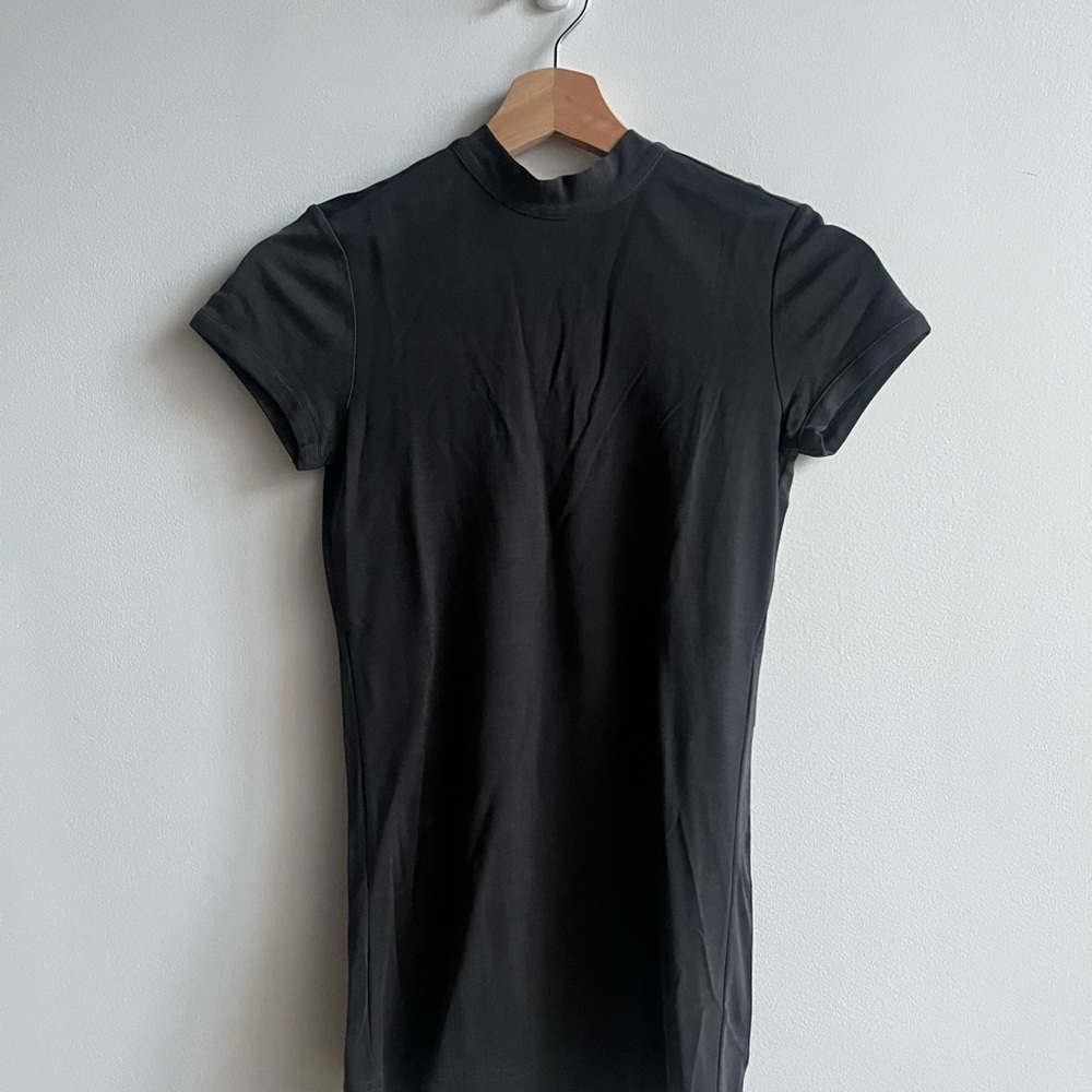 Balenciaga Washed Black Shortsleeve with Open Tie back